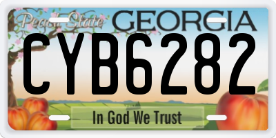 GA license plate CYB6282