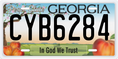 GA license plate CYB6284