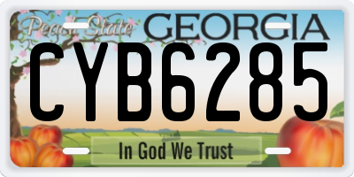 GA license plate CYB6285