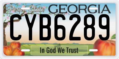 GA license plate CYB6289