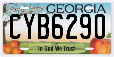 GA license plate CYB6290