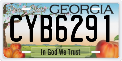 GA license plate CYB6291
