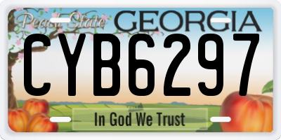 GA license plate CYB6297