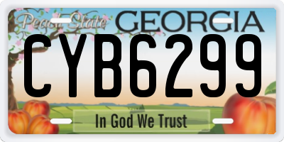 GA license plate CYB6299