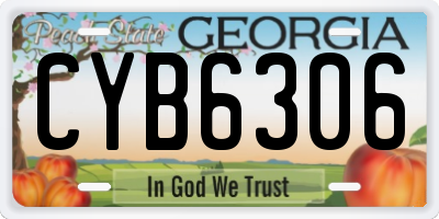 GA license plate CYB6306