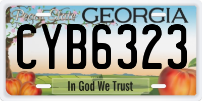 GA license plate CYB6323