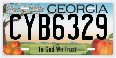 GA license plate CYB6329