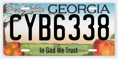 GA license plate CYB6338