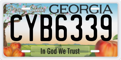 GA license plate CYB6339