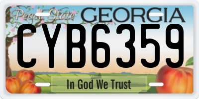GA license plate CYB6359