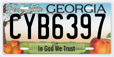 GA license plate CYB6397