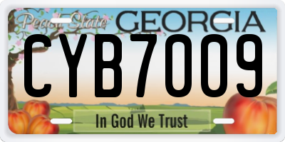 GA license plate CYB7009