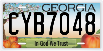 GA license plate CYB7048