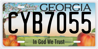 GA license plate CYB7055