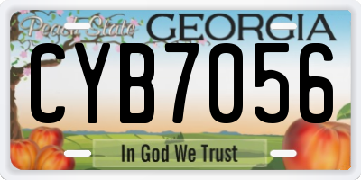 GA license plate CYB7056