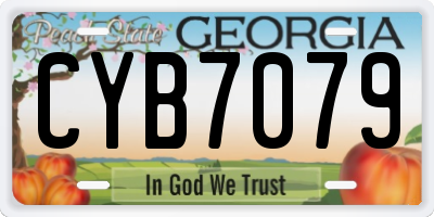 GA license plate CYB7079