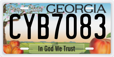 GA license plate CYB7083