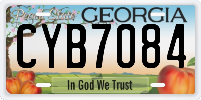 GA license plate CYB7084