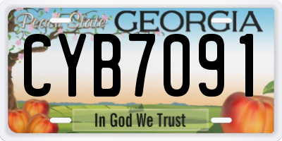 GA license plate CYB7091