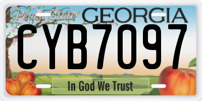 GA license plate CYB7097