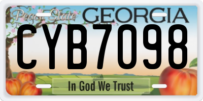 GA license plate CYB7098