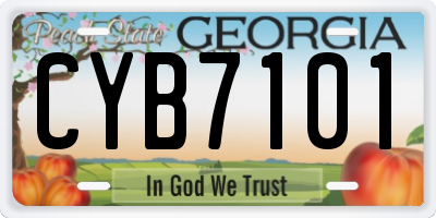 GA license plate CYB7101