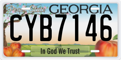 GA license plate CYB7146