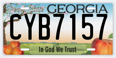 GA license plate CYB7157