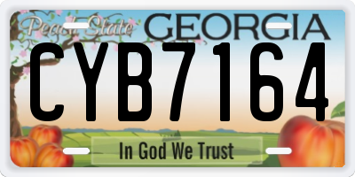 GA license plate CYB7164