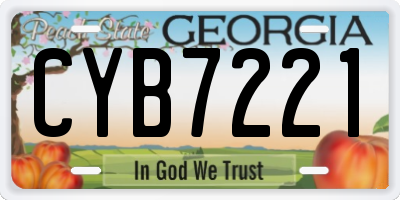 GA license plate CYB7221