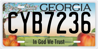 GA license plate CYB7236