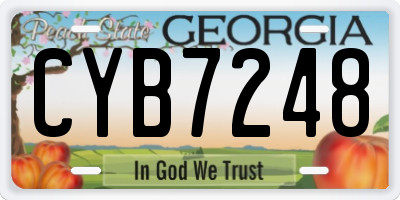 GA license plate CYB7248