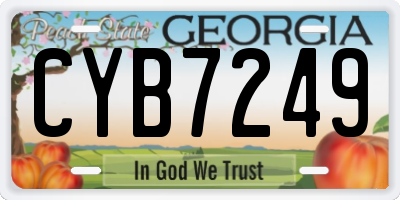 GA license plate CYB7249