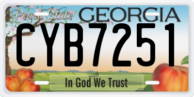 GA license plate CYB7251