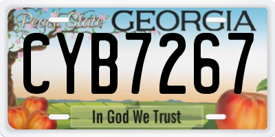 GA license plate CYB7267