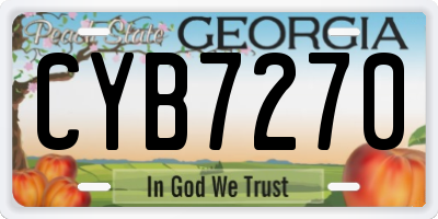 GA license plate CYB7270