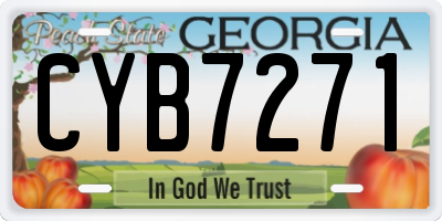 GA license plate CYB7271