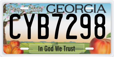 GA license plate CYB7298