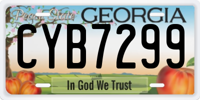 GA license plate CYB7299