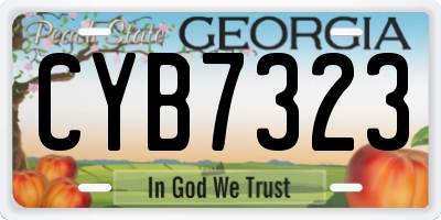 GA license plate CYB7323