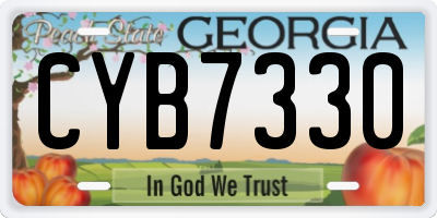 GA license plate CYB7330