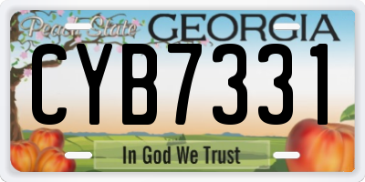 GA license plate CYB7331