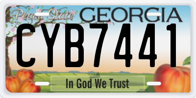 GA license plate CYB7441