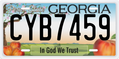 GA license plate CYB7459