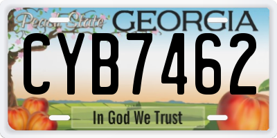 GA license plate CYB7462
