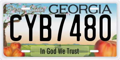 GA license plate CYB7480