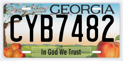 GA license plate CYB7482