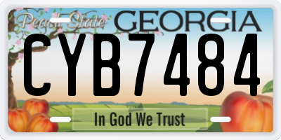 GA license plate CYB7484
