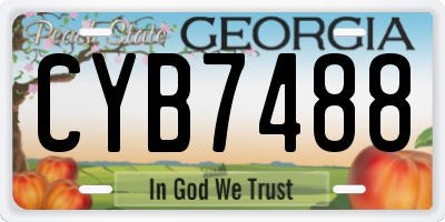 GA license plate CYB7488