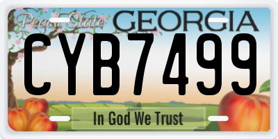 GA license plate CYB7499